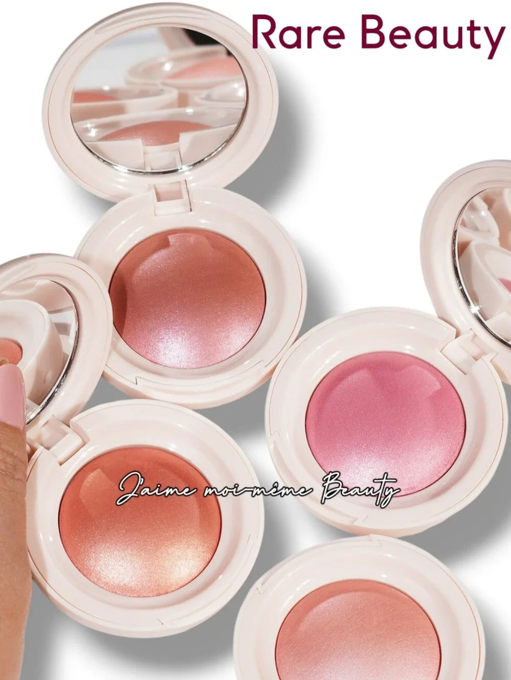 Rare Beauty Pink Dome Blush - Happy  - Soft Shimmering Baby Pink